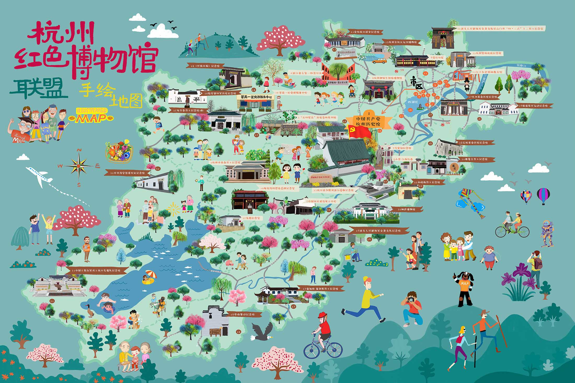 黄州手绘地图与科技的完美结合 